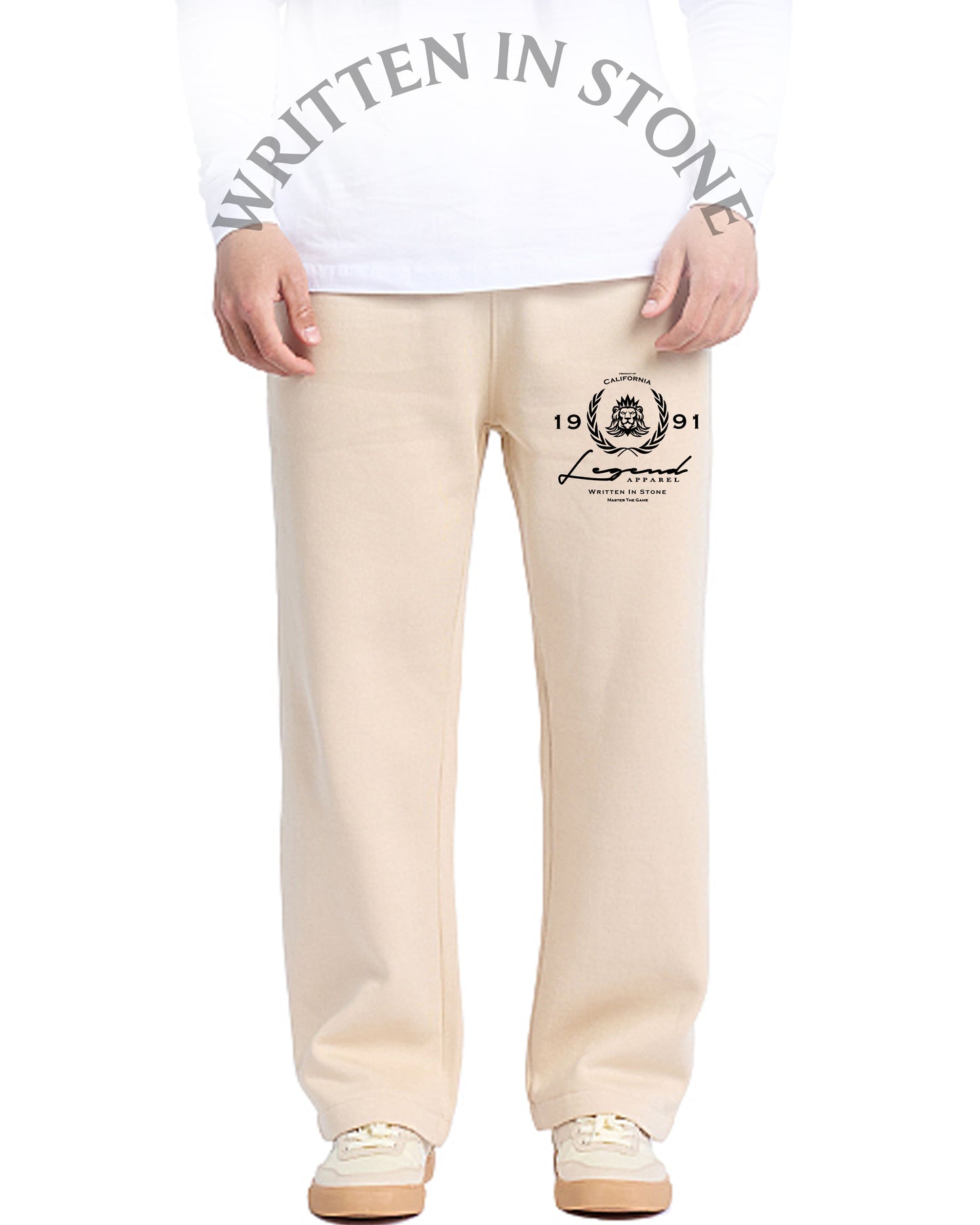 WRITTEN IN STONE SWEATPANTS- CREAM