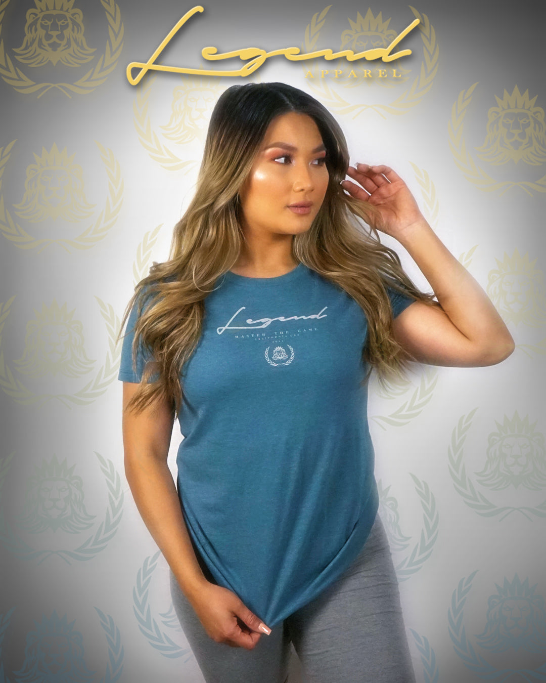 WOMEN'S MASTER THE GAME TEE- INDIGO