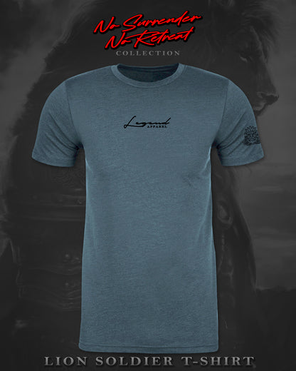 LION SOLDIER T-SHIRT- SLATE BLUE