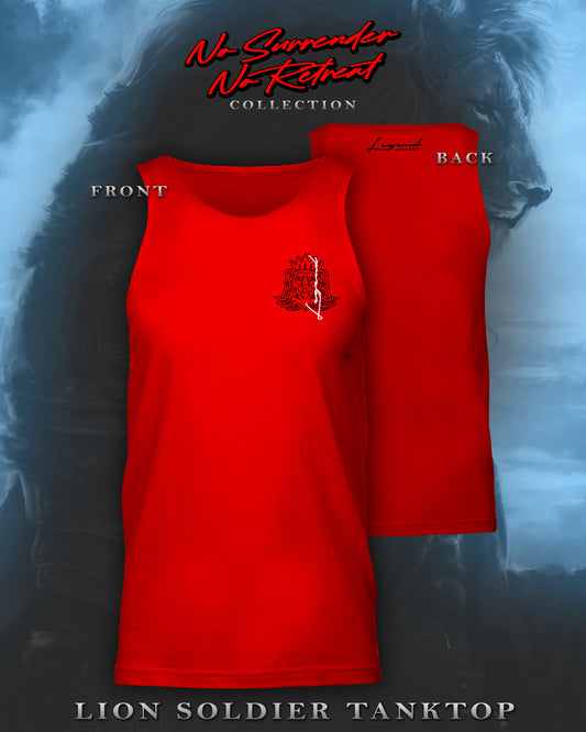 LION SOLDIER TANKTOP -RED/BLACK
