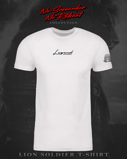 LION SOLDIER T-SHIRT- WHITE/BLACK