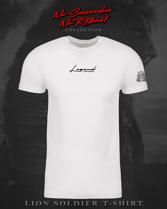 LION SOLDIER T-SHIRT- WHITE/BLACK