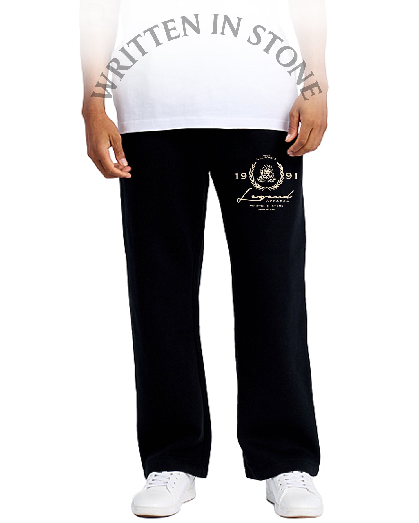 WRITTEN IN STONE SWEATPANTS- BLACK