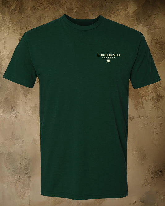 FOUNDATION T-SHIRT- FOREST GREEN/CREAM
