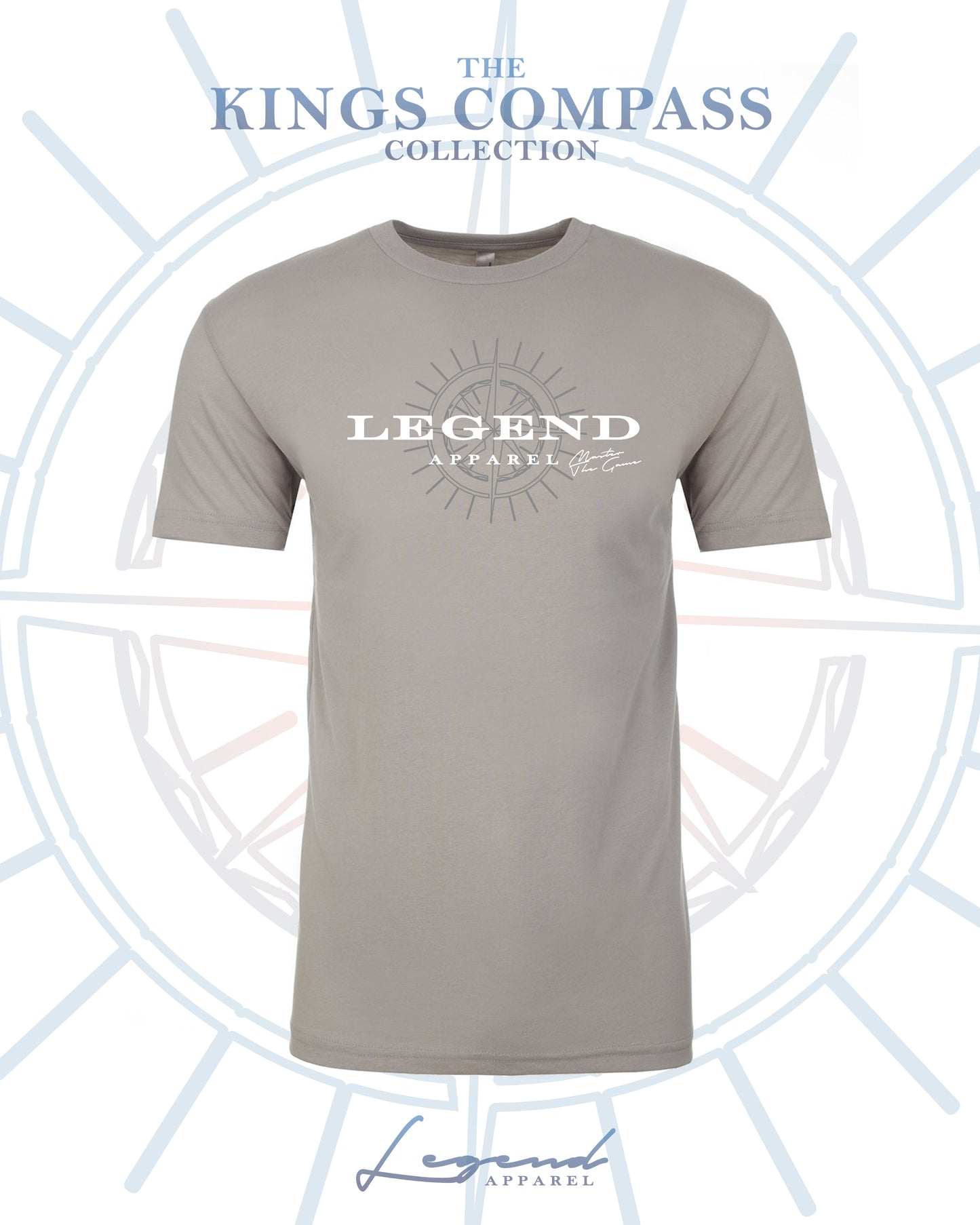 COMPASS LEGEND TEE- STONE GREY