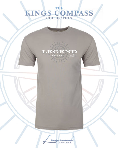 COMPASS LEGEND TEE- STONE GREY