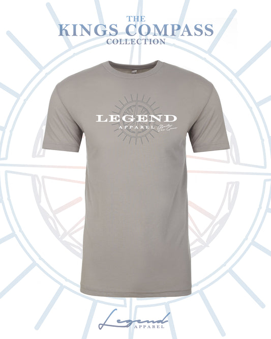 COMPASS LEGEND TEE- STONE GREY