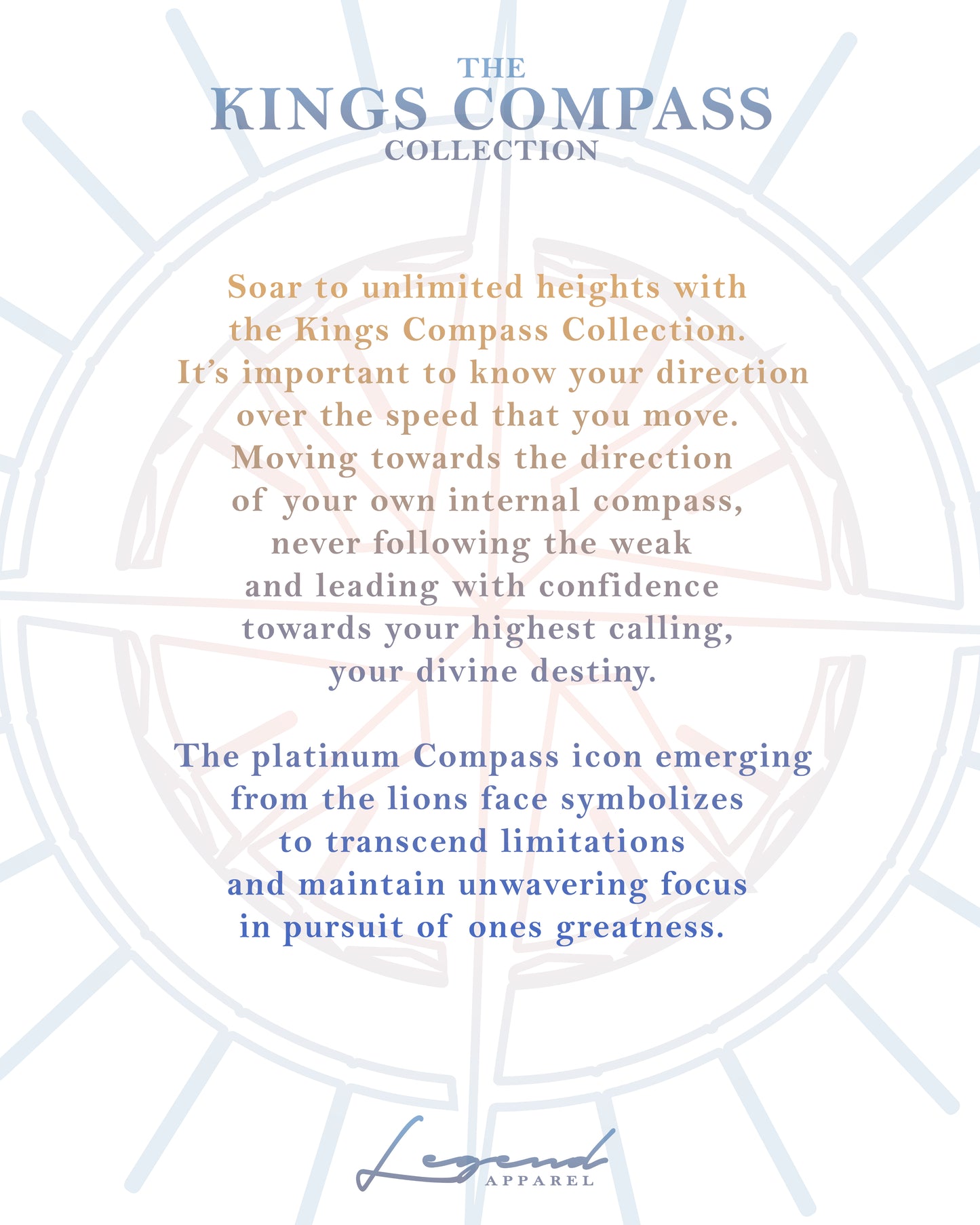 COMPASS LEGEND TEE- STONE GREY